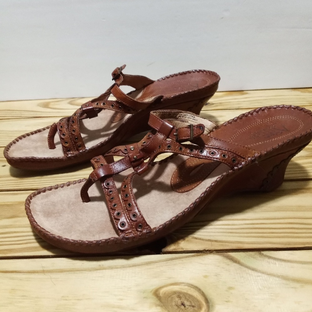 Clarks Leather Artisan Collection Wedge Sandals